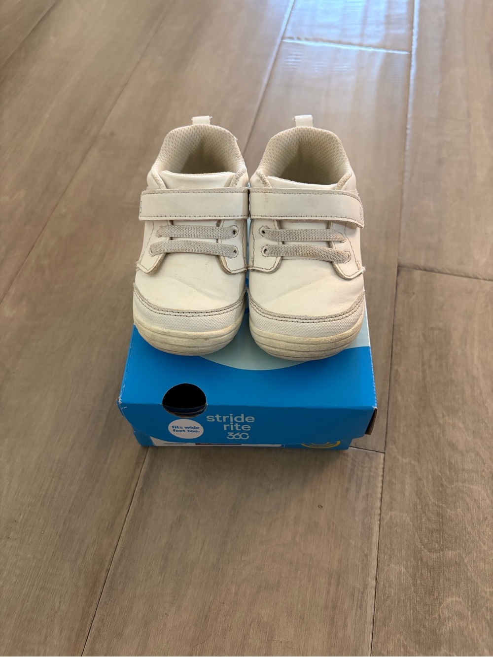 Stride Rite Cream Velcro Sneakers for Kids